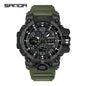 Sanda Hot-Selling Watch Korean Version Student Party Multi-Functional Waterproof Alarm Clock Electronic Watch Cool Dual Display Luminous Sports Watch