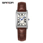 Sanda Live Hot Couple Watch Vintage Square Quartz Watch Waterproof Roman Scale Men's and Women's Watches