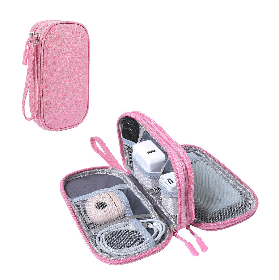 in stock Data Cable Bag Storage Bag Earphone Bag Charger Mobile Phone Bag Clutch Bag U Disk Multifunctional Storage Bag