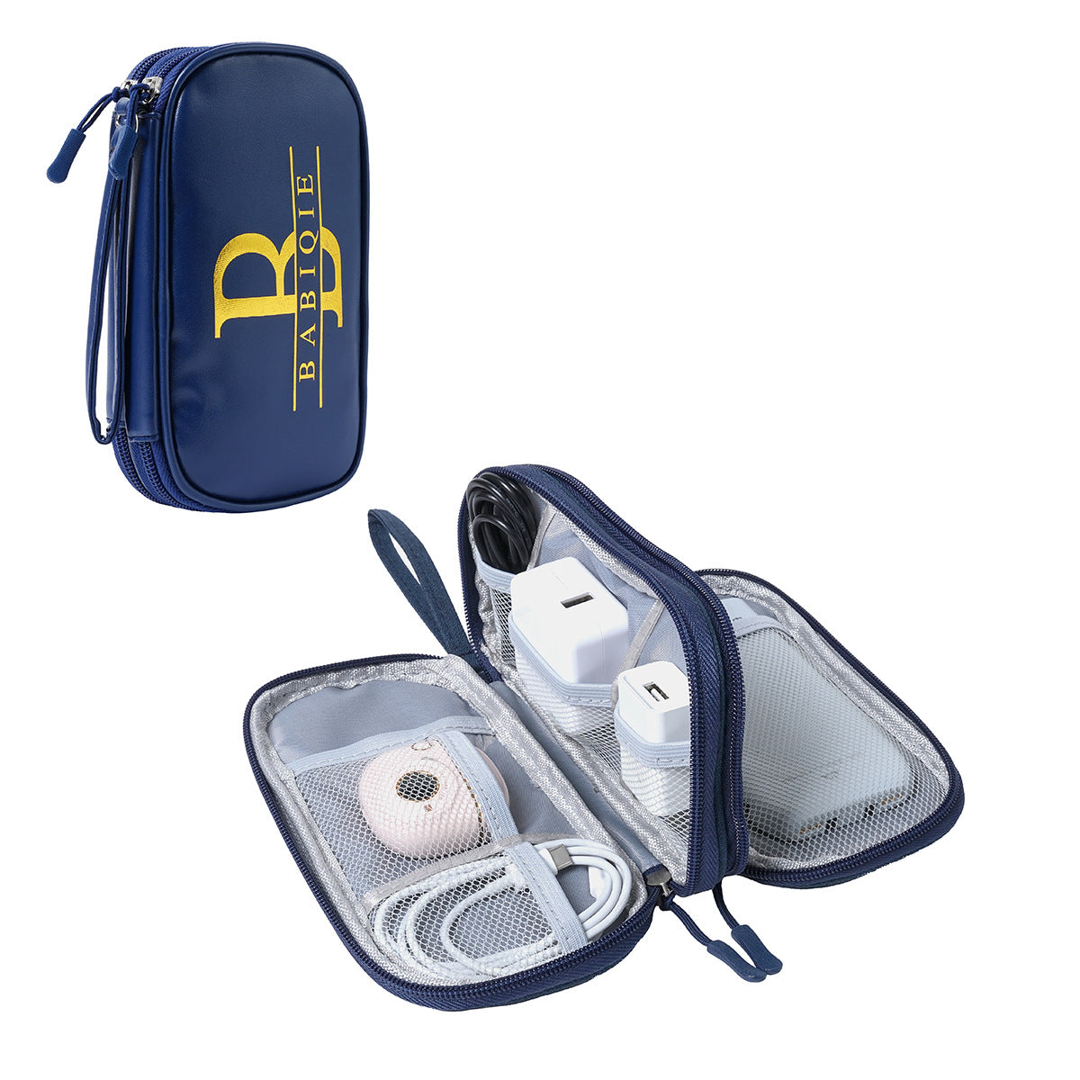 in stock Data Cable Bag Storage Bag Earphone Bag Charger Mobile Phone Bag Clutch Bag U Disk Multifunctional Storage Bag