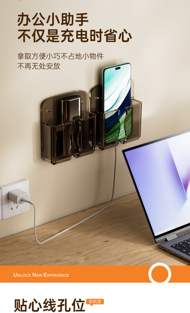 Air Conditioning TV Remote Control Storage Box Wall Hanging Rack Storage Rack Box Wall Hanging Rack Desktop