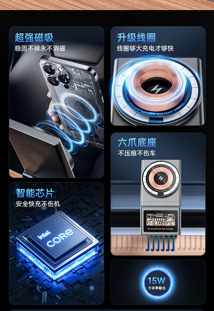 Tesla-Specific Magnetic Car Wireless Charger Suitable for Magsafe Apple 16 Magnetic 15W Wireless Charger