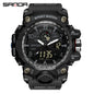 Sanda Hot-Selling Watch Korean Version Student Party Multi-Functional Waterproof Alarm Clock Electronic Watch Cool Dual Display Luminous Sports Watch
