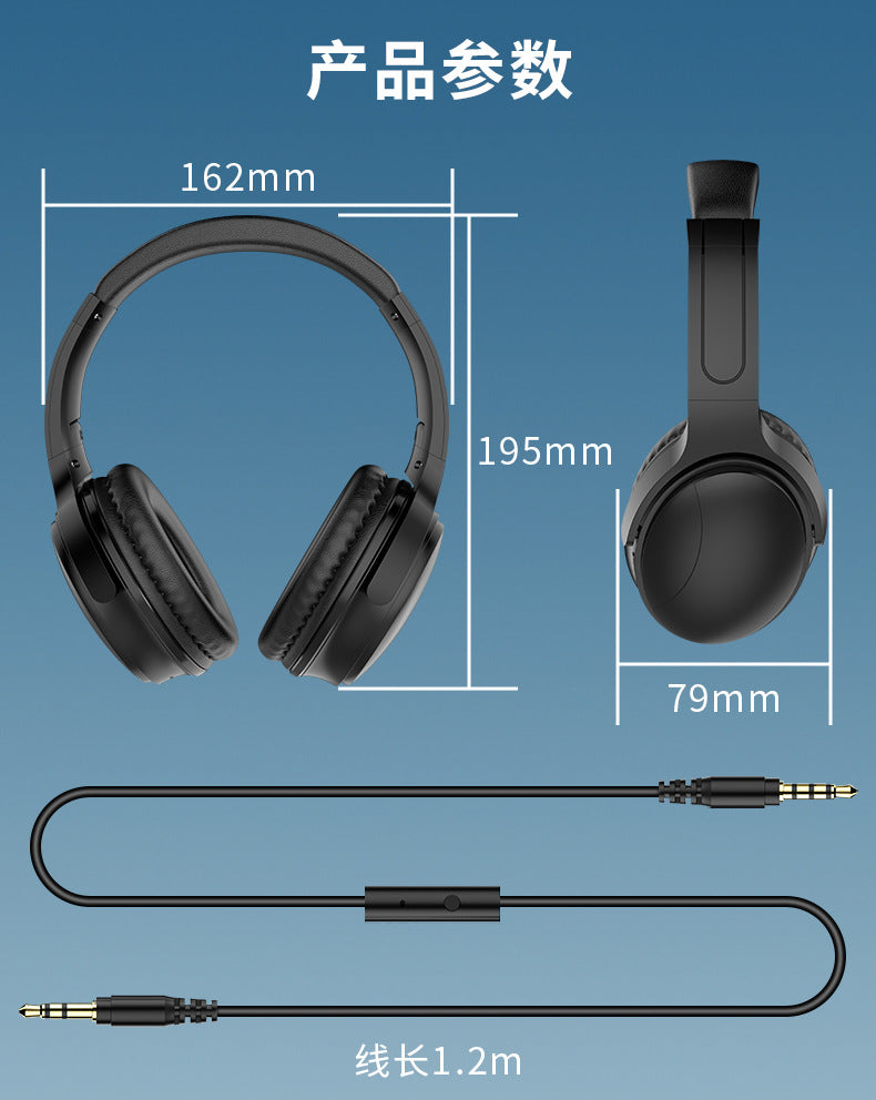 The new head-mounted wired headphones with microphone game headphones can talk traffic can have clear stereo sound quality