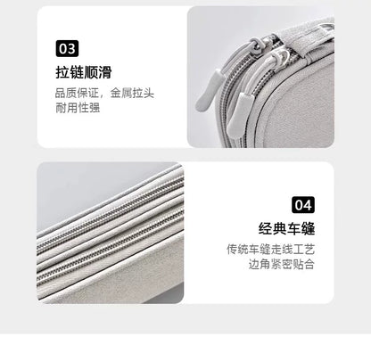 Power Bank Data Cable Mobile Phone Storage Bag Mobile Power Supply Mobile Phone Digital Accessories Headphones Multi-Layer Portable Storage Bag