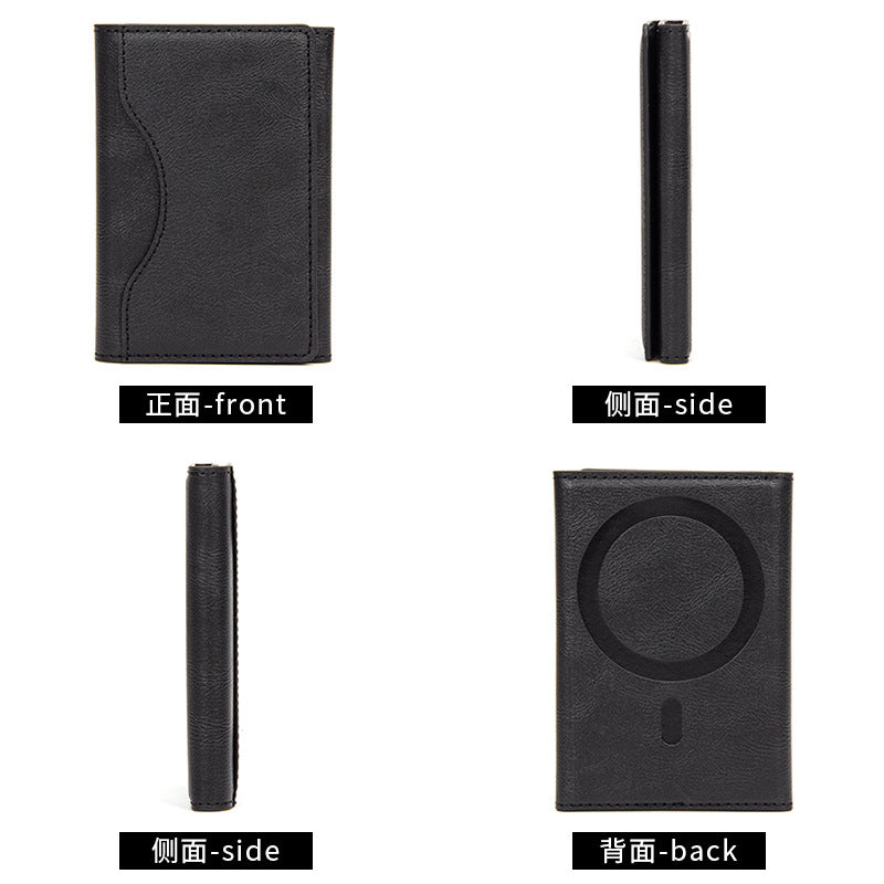 Suitable for Apple 15 iPhone16promaxMagSafe Magnetic Card Bag Multi-Card Three-Folding Mobile Phone Card Case