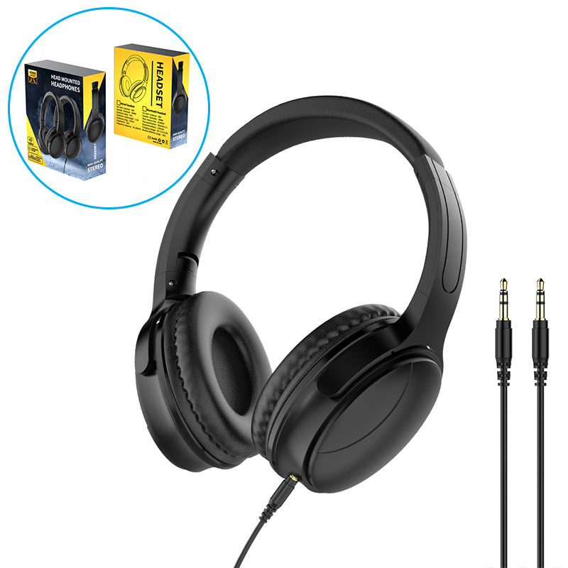 The new head-mounted wired headphones with microphone game headphones can talk traffic can have clear stereo sound quality