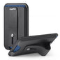 Foreign Trade Factory Strong Magnetic Leather Apple Magnetic Card Holder Card Case Mobile Phone Ring Holder Stand in Stock, Can Be Customized with Logo