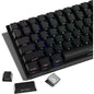 Polar Daylight Side Engraved Transparent Keycap PBT Micro Sand Surface 133 Key Dip Dye Six Color Gradient Personality Adaptable Mechanical Keyboard